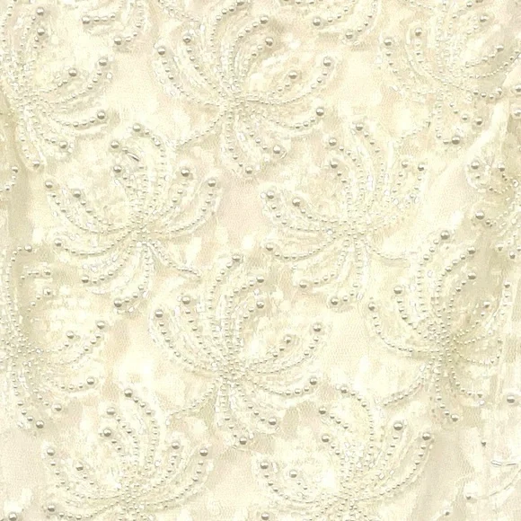 Vintage Scala Cream Lace Prom 1980's - Picture 3 of 4